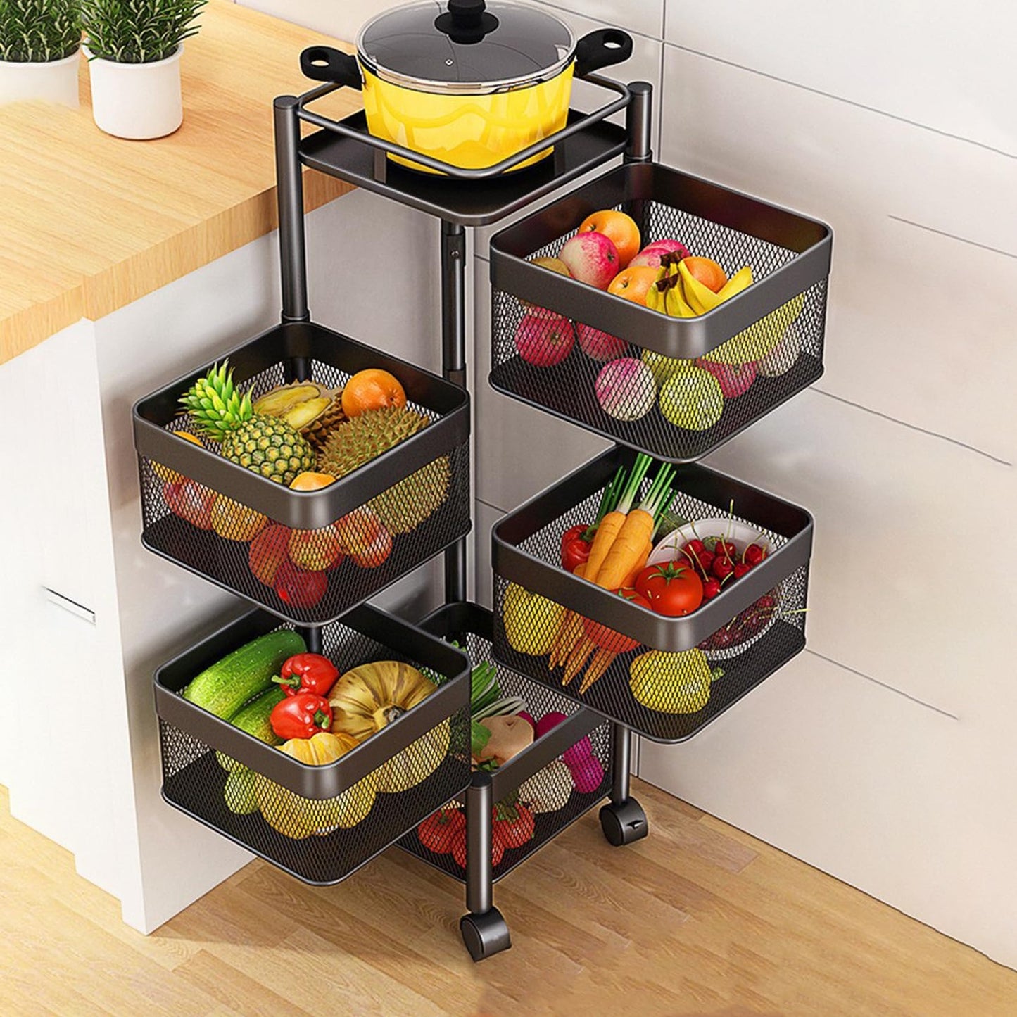 5 Layered Rotatable Fruit Basket