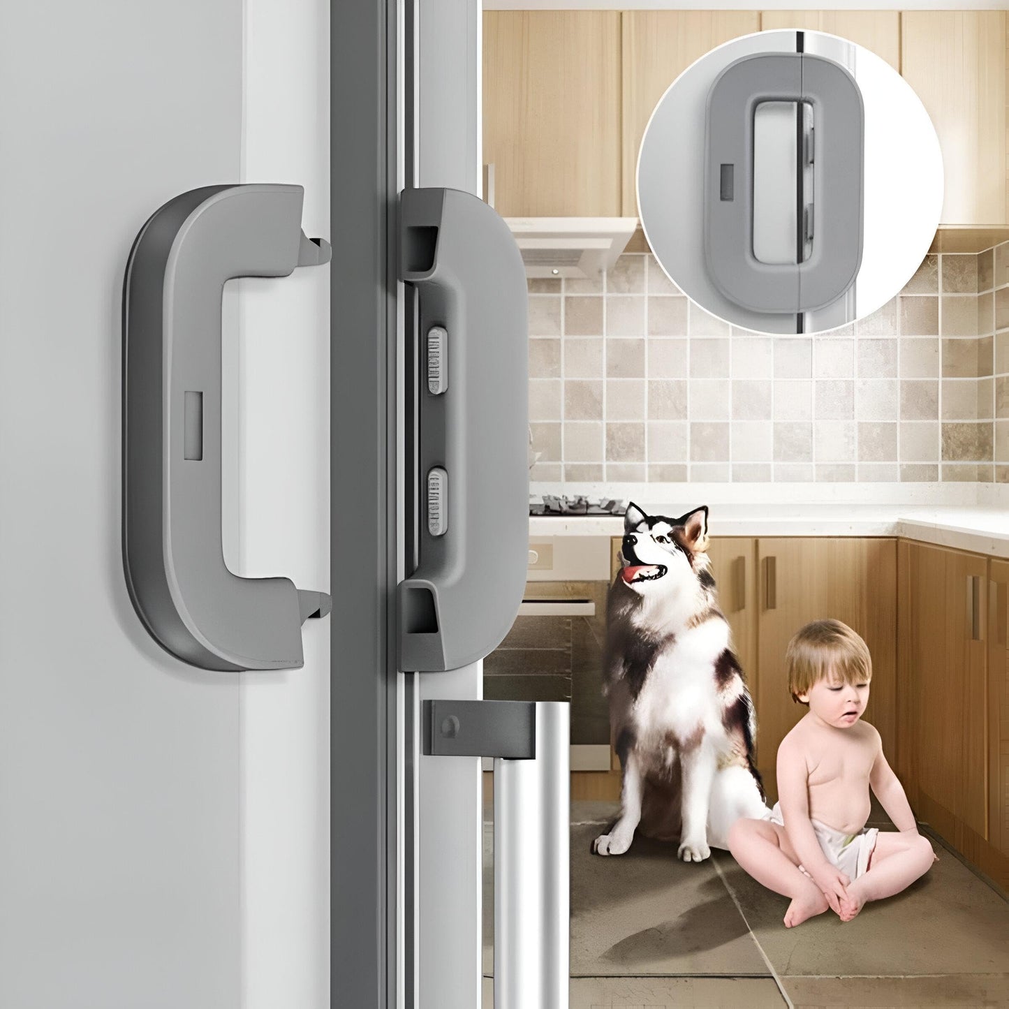 Child Safety Refrigerator Lock – Self-adhesive Fridge & Freezer Door Lock