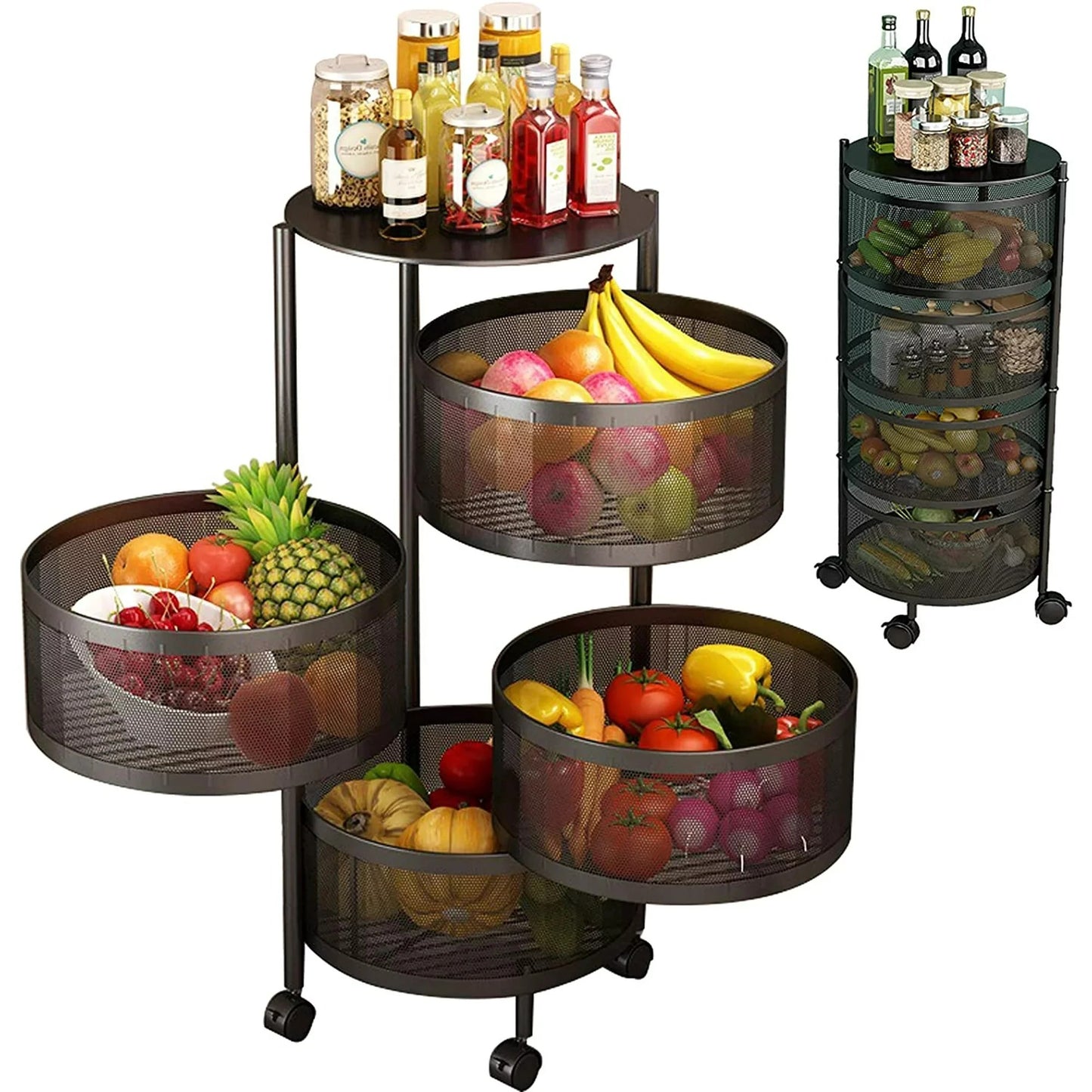 5 Layered Rotatable Fruit Basket