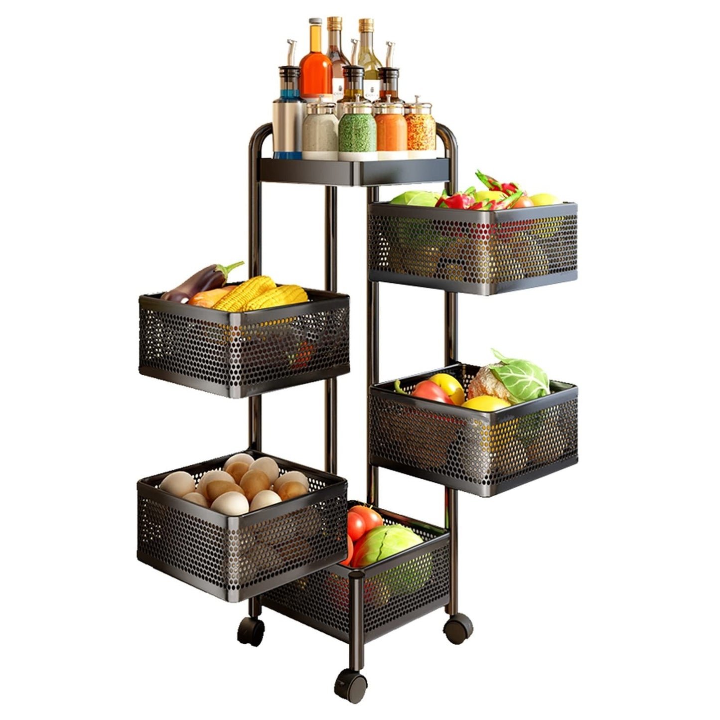 5 Layered Rotatable Fruit Basket