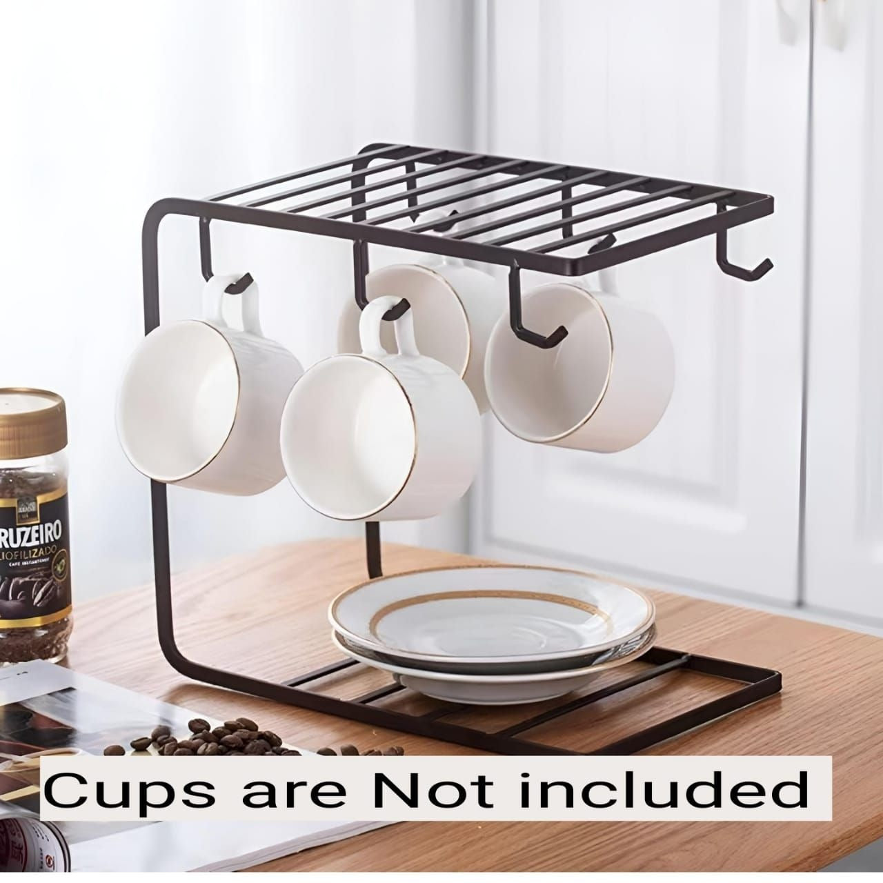 Stylish Steel Mug Stand - 1 Pc
