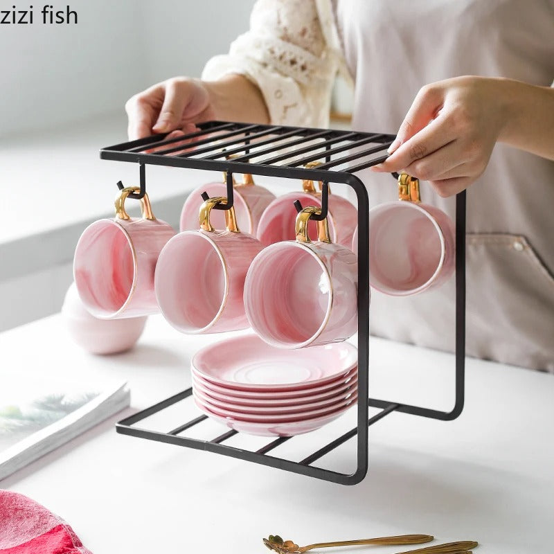Stylish Steel Mug Stand - 1 Pc