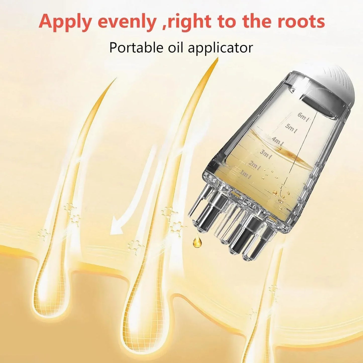 Hair Oil Applicator Bottle Scalp Massager