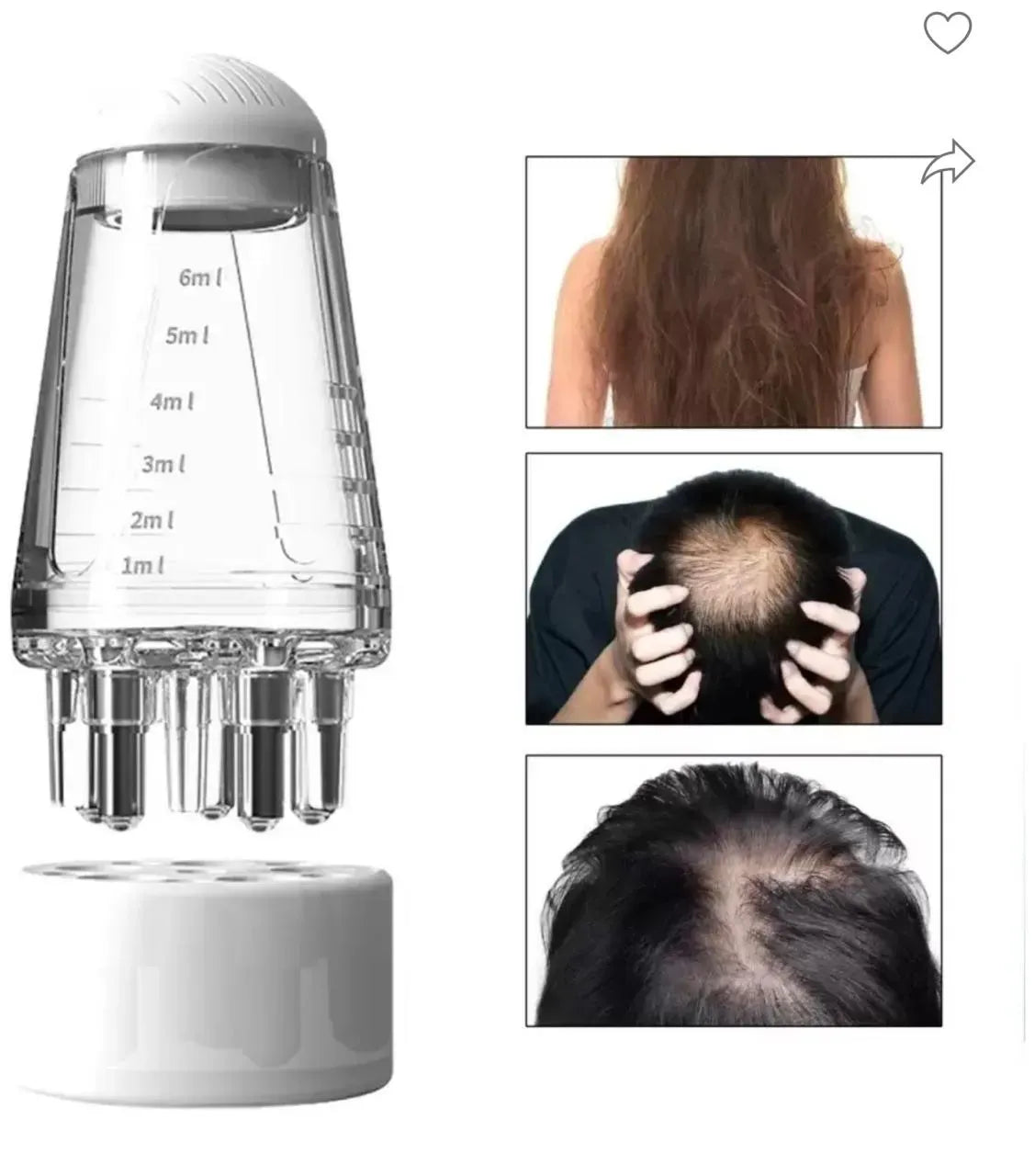 Hair Oil Applicator Bottle Scalp Massager