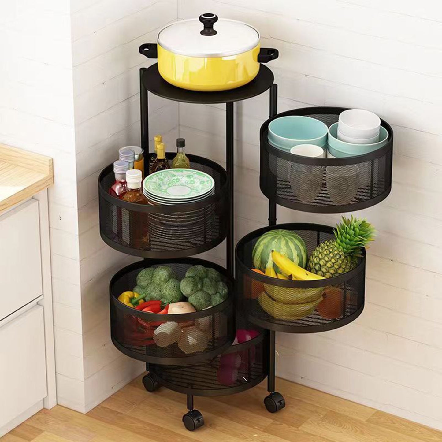 3 Layered Rotatable Fruit Basket