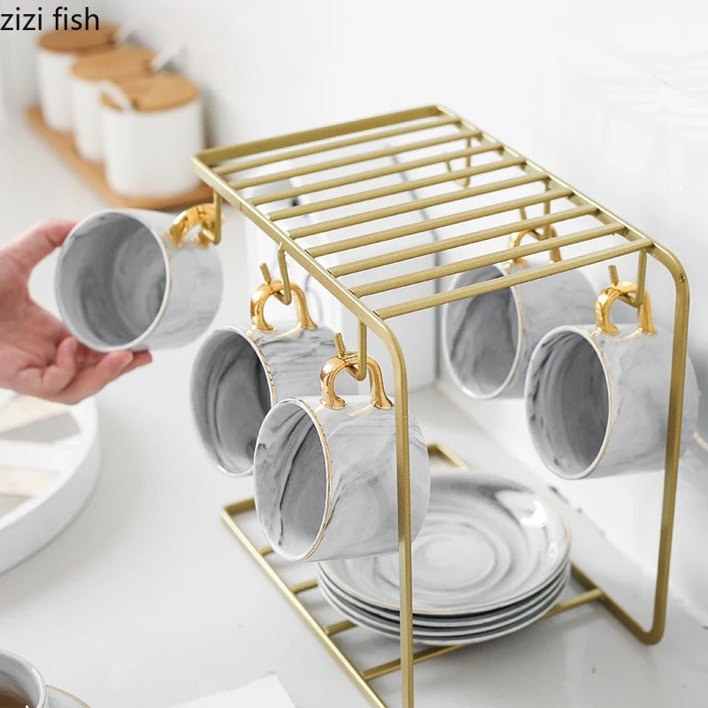 Stylish Steel Mug Stand - 1 Pc