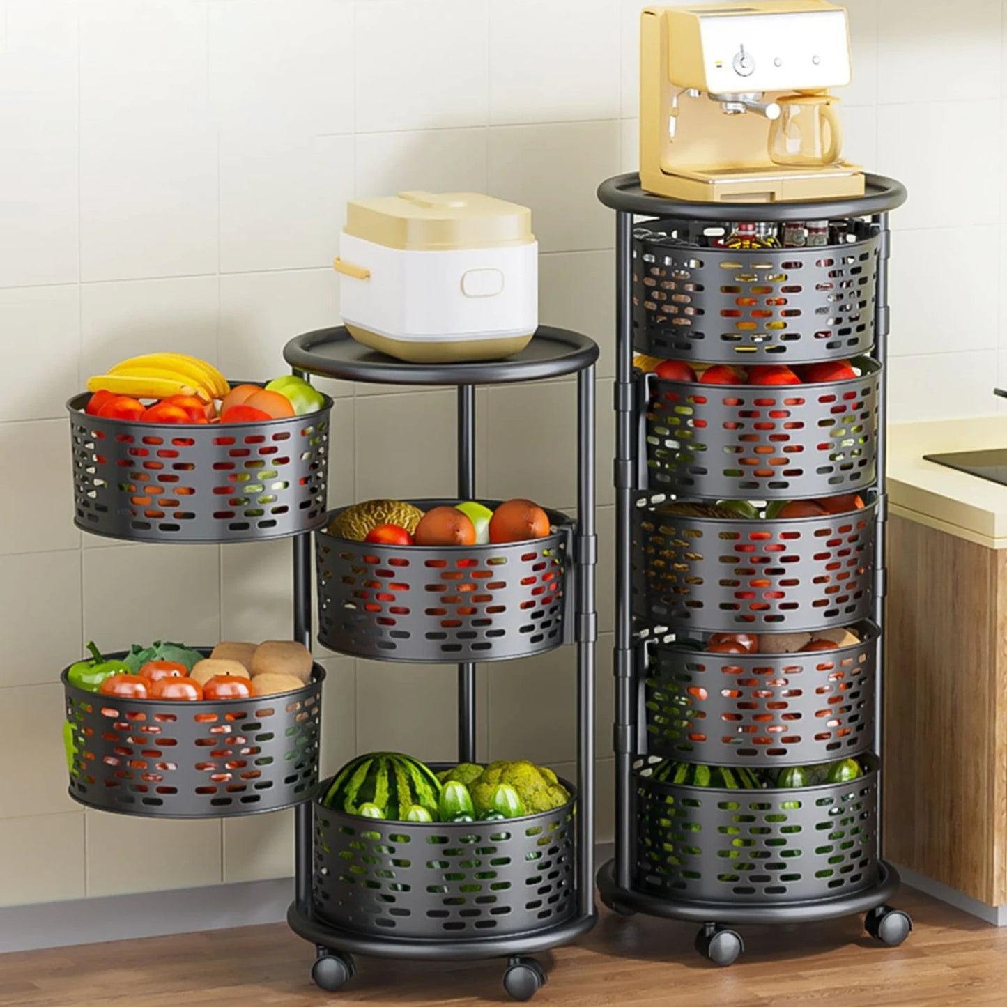 4 Layered Rotatable Fruit Basket
